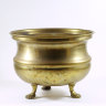 Кашпо-горшок латунь на львиных лапах