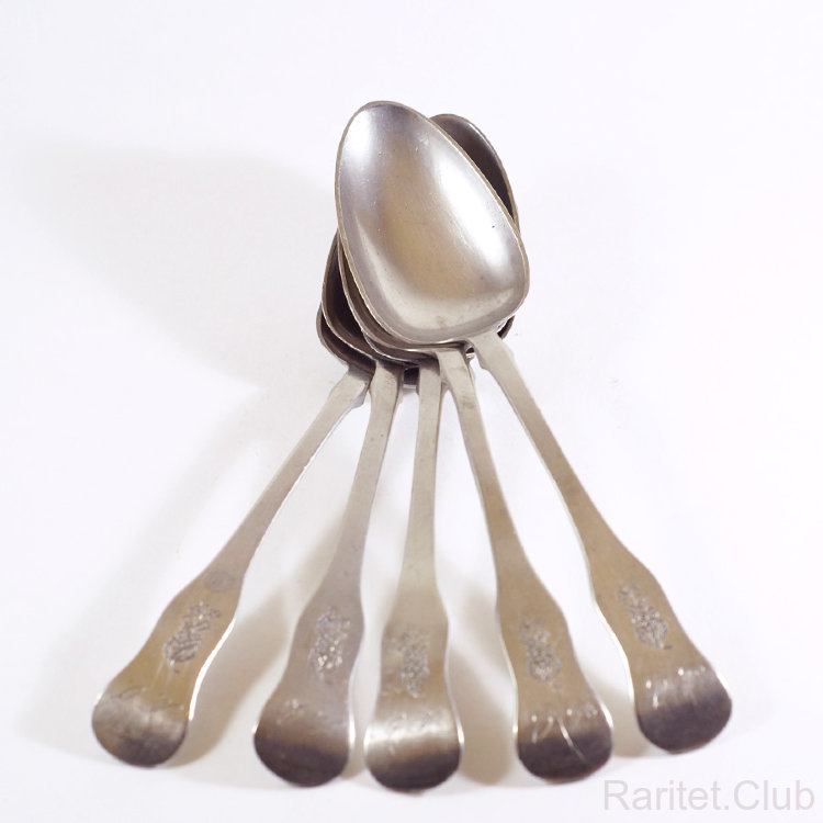 Мельхиоровые столовые ложки 5 шт. Broadhead & Co Sheffield