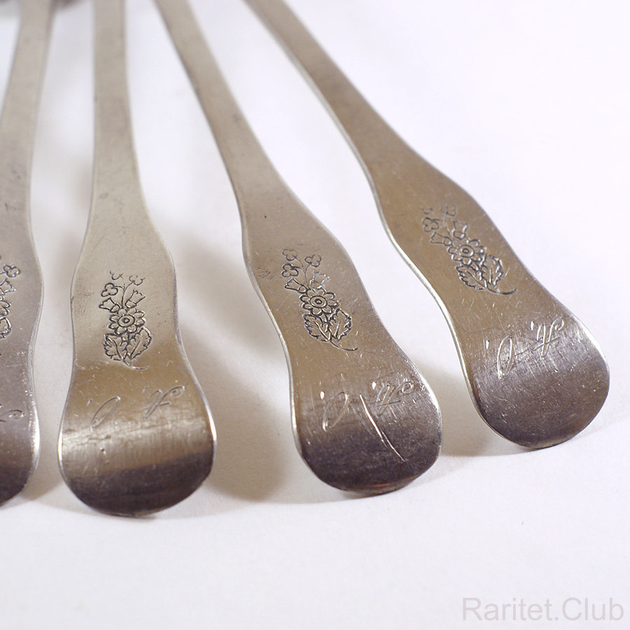 Мельхиоровые столовые ложки 5 шт. Broadhead & Co Sheffield