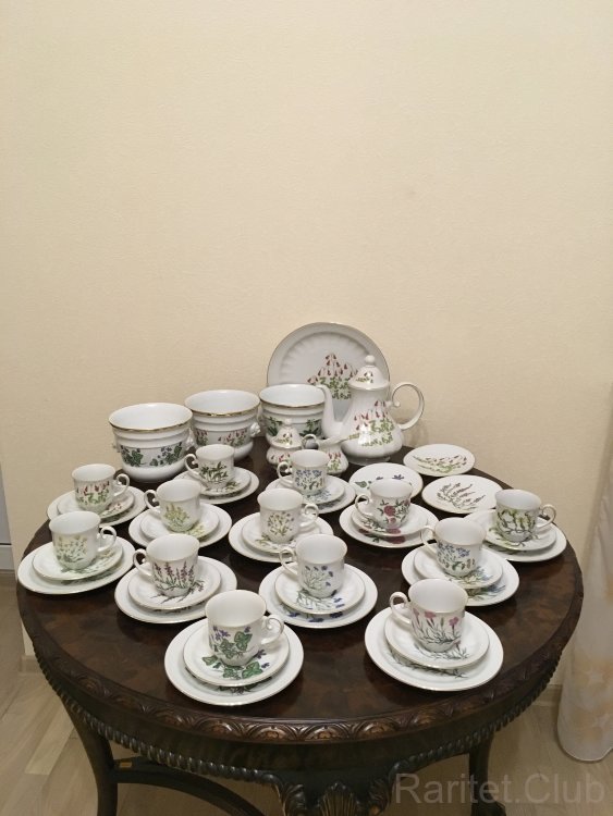 Сервиз кофейный на 25 персон "Карл Линней. Ботаника" 89 предметов