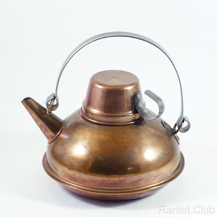 Чайник медный с кружкой 1 литр