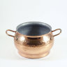 Медная кастрюля на 1 литр без крышки чеканка