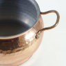 Медная кастрюля на 1 литр без крышки чеканка
